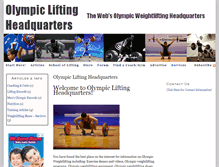 Tablet Screenshot of olympicliftinghq.com